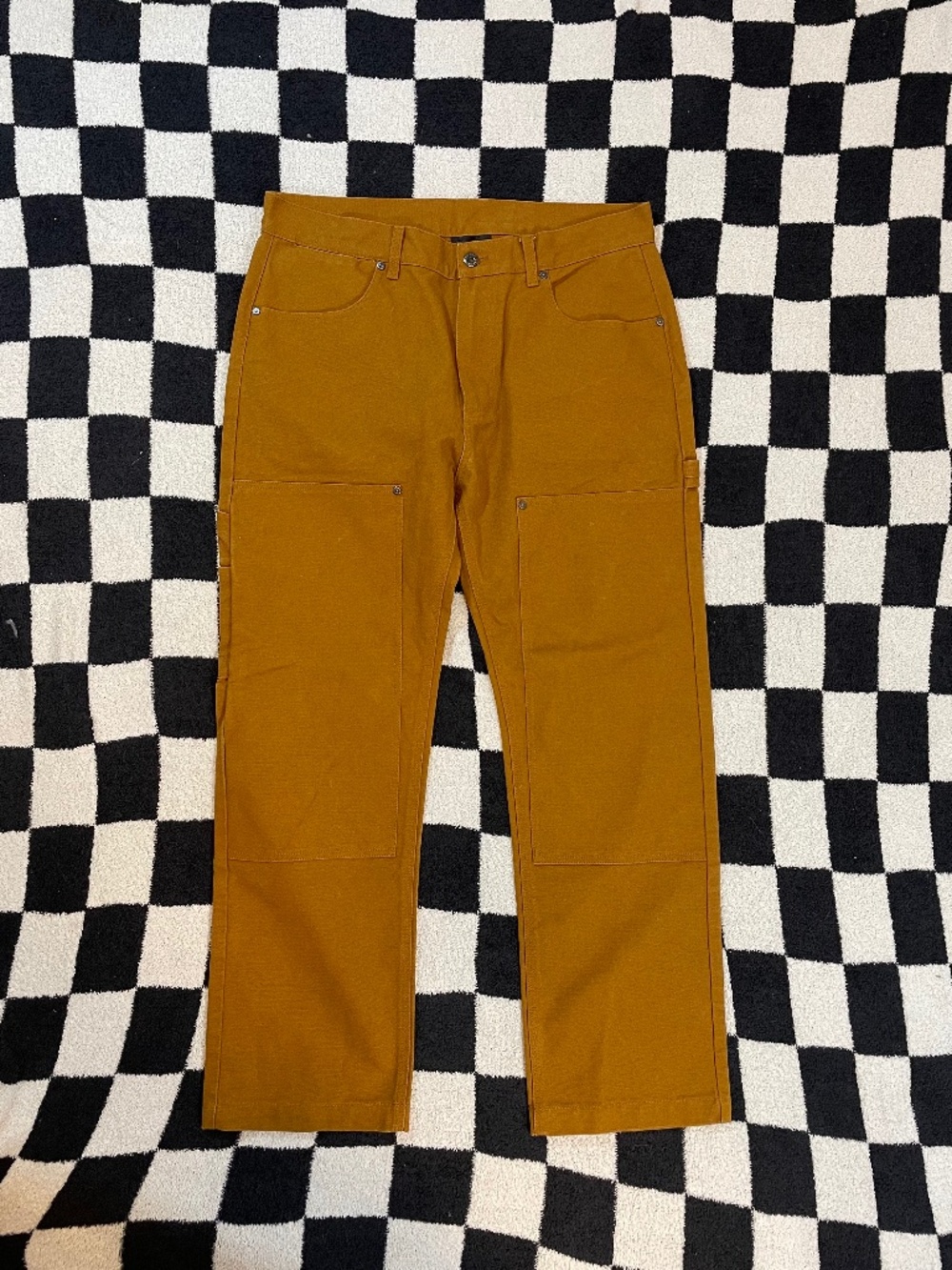 babylon brown canvas double knee work pant size 36